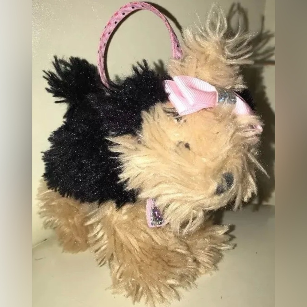 6” Nat & Jules Plush Yorkie Puppy Dog Wristlet Childs Purse.